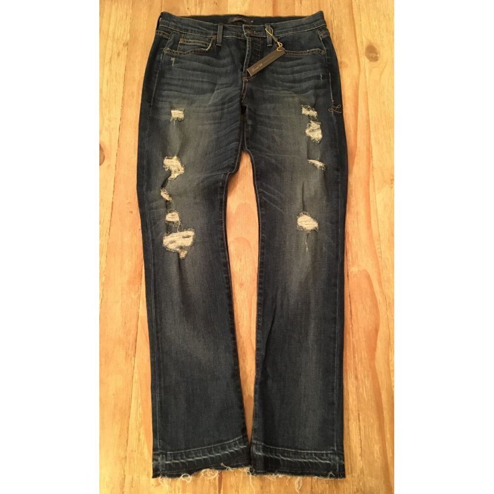 Level 99 Womens MORGAN Slouchy Straight Leg Denim Jean #EY2C62 Button Fly Sz 26